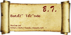 Bató Tünde névjegykártya